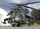 Летчики российской вертолетной эскадрильи выполняют задачи огневой подготовки 