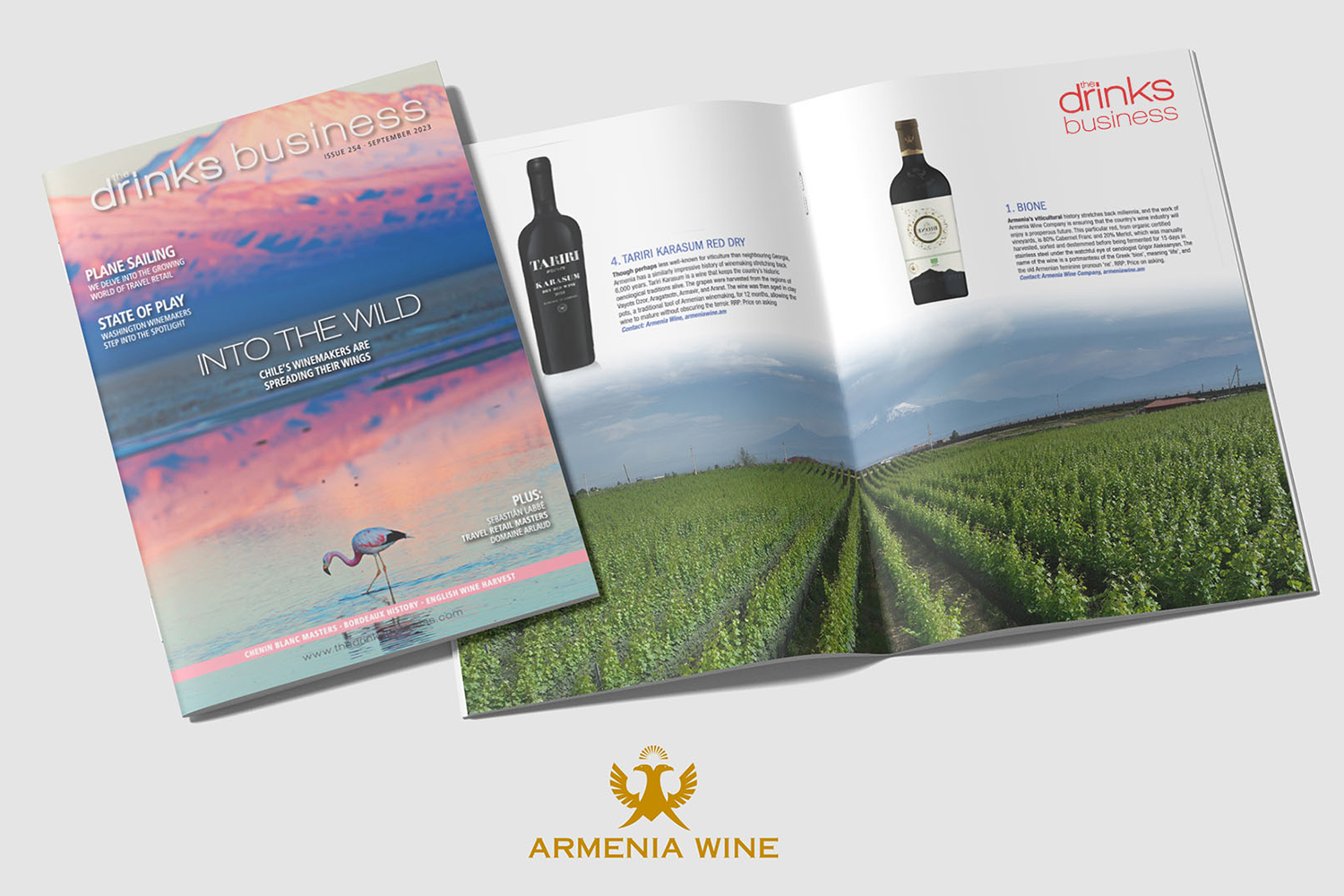 The Drink Business magazine’s reference to the Armenia Wine’s wines
