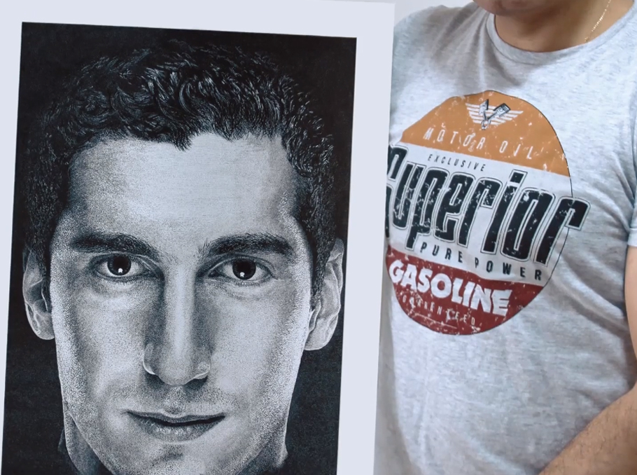 Henrikh Mkhitaryan’s portrait done in over 4 million dots - Mediamax.am