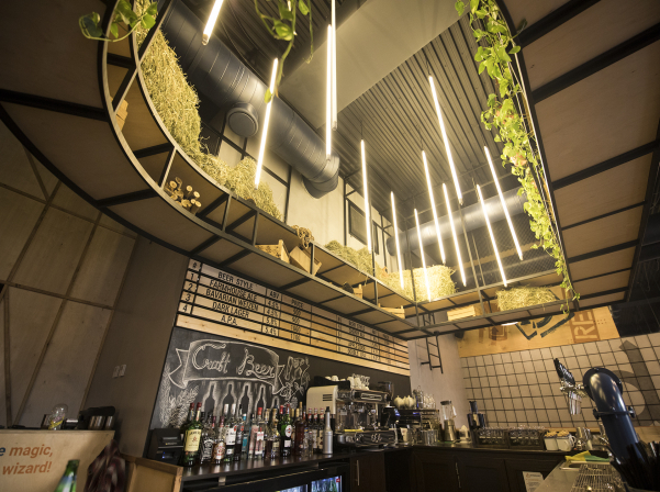 dors. 8 տեսակի կրաֆտային գարեջուր անսովոր կանաչ գարեջրատանը