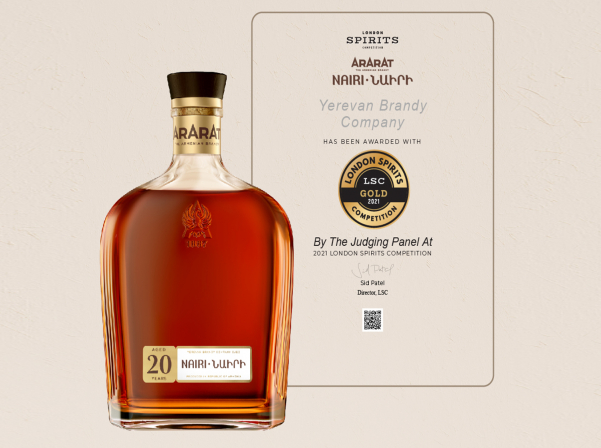 ARARAT Nairi Won a Gold Medal at London Spirits Competition 