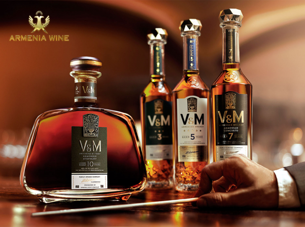 V&M. the unique brandy combining Armenian values and elegant French style